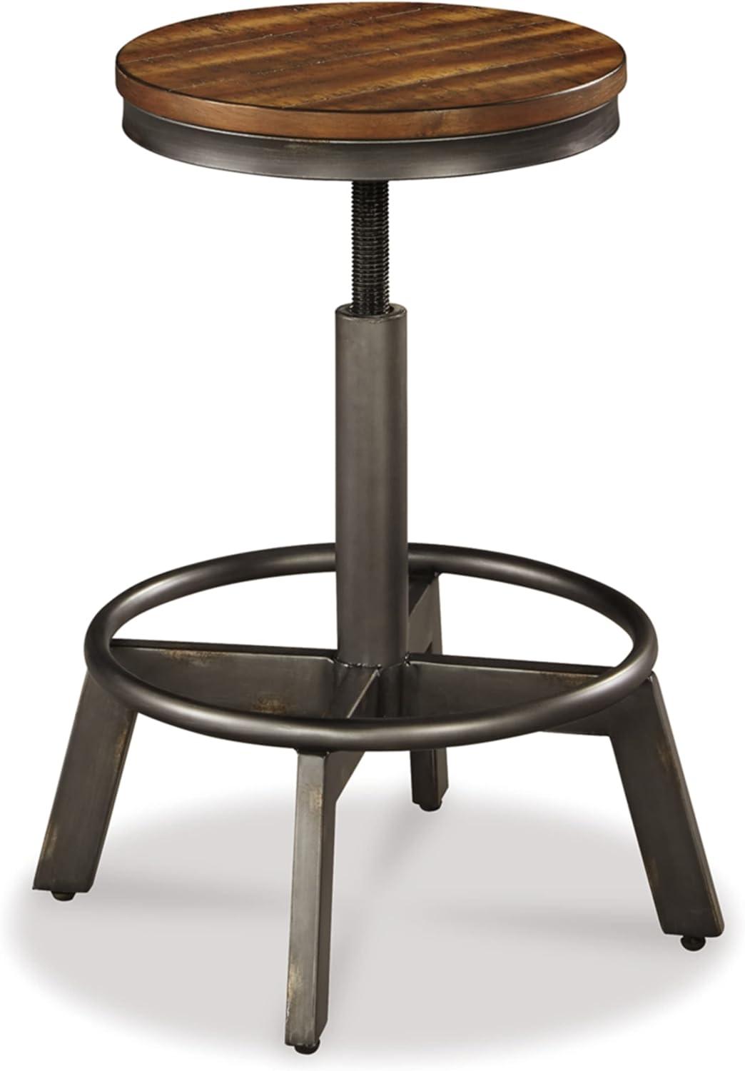 Janilah Adjustable Height Counter Stool with Metal Frame