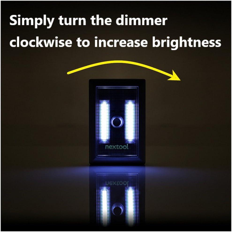 Dimmable Battery Included COB Cordless LED Light, Adjustable Brightness, 200 Lumen, Batteries & Adhesive Strips Included, 4-Pack