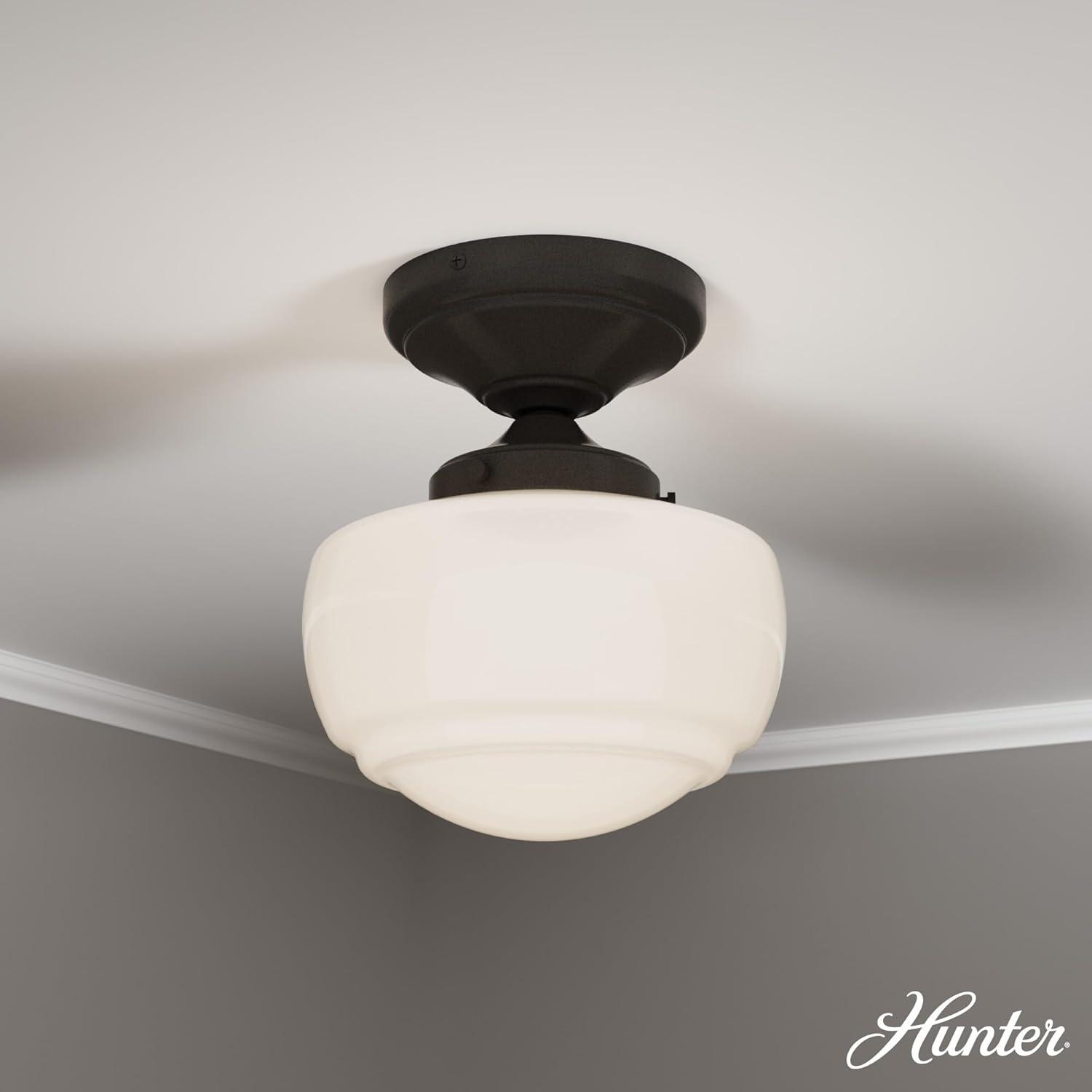 Hunter Saddle Creek 1 Light Mini Flush Mount Ceiling Light Fixture