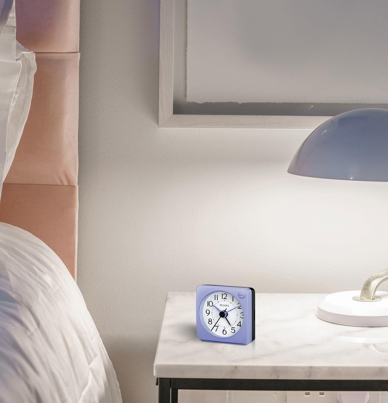 Bulova Clocks  Violet Travel Alarm Quartz Clock