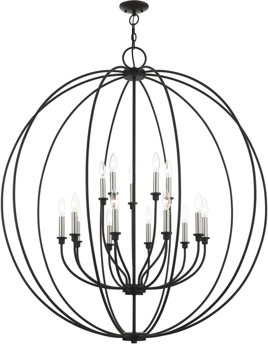 15 Light Black Chandelier with Steel base material