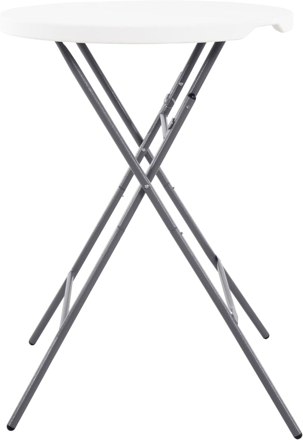 6ft Folding Table Multipurpose Foldable Dinner Table Portable Folding Rectangular Resin Table for Outdoor Camping Picnic Party by Naomi Home - White