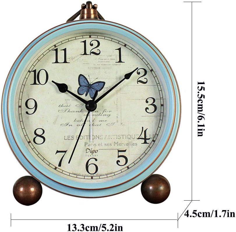 Raindrops Nautical Style Table Alarm Clock Vintage Desk Clock for Living Room Decor