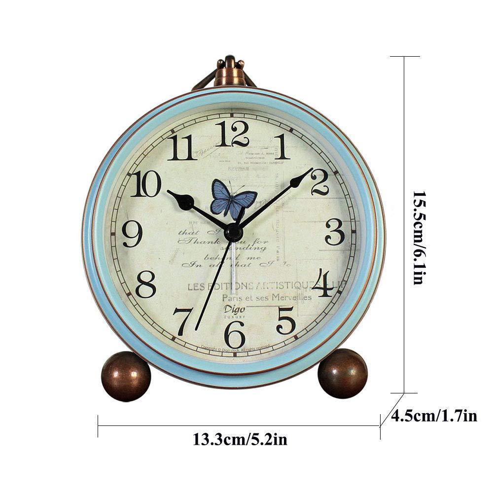 Raindrops Nautical Style Table Alarm Clock Vintage Desk Clock for Living Room Decor