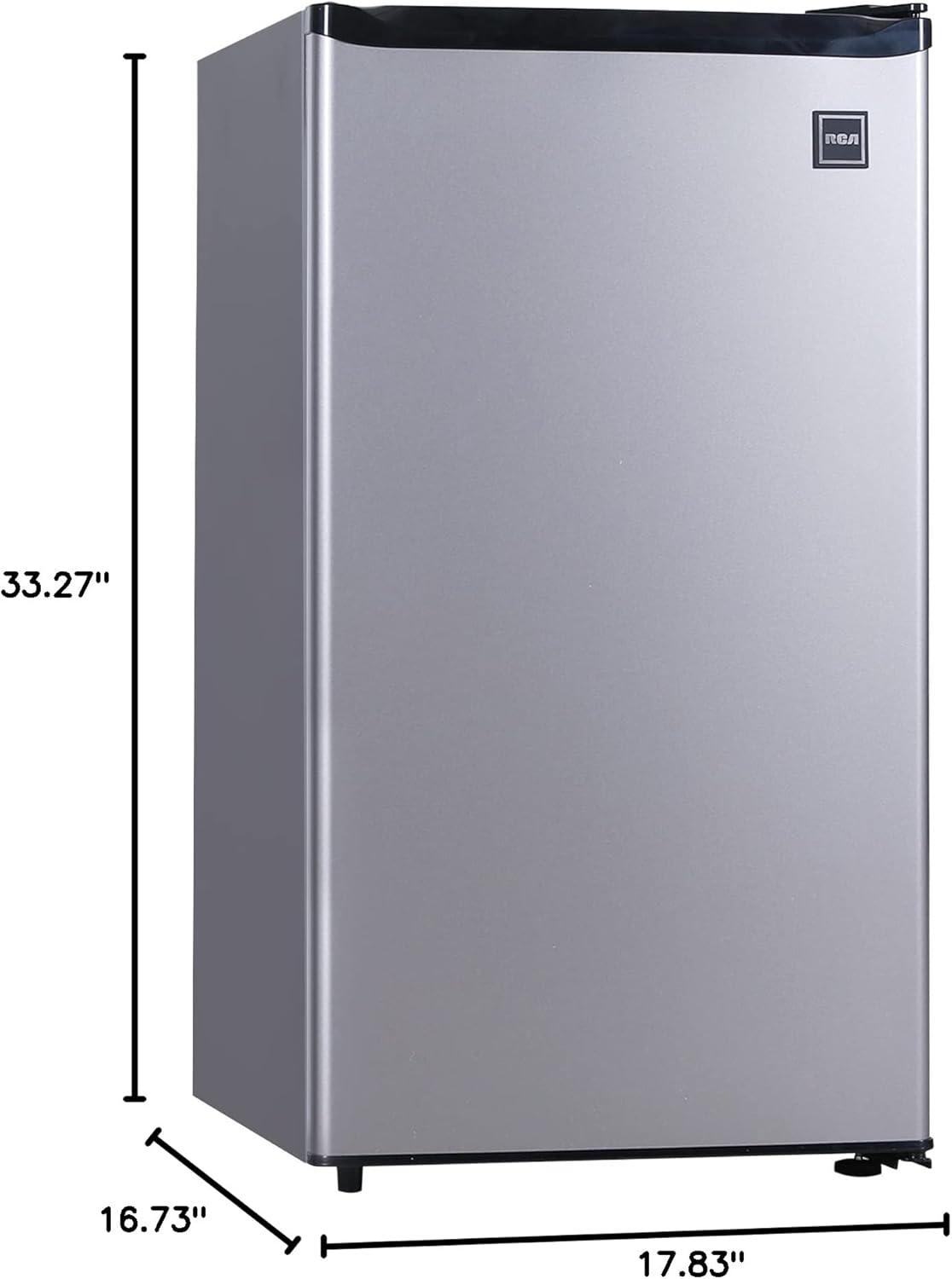 Compact Stainless Steel Smart Mini Refrigerator with Freezer Compartment