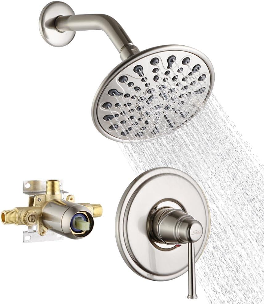 Brushed Nickel Multi-Head Wall Mounted Shower System