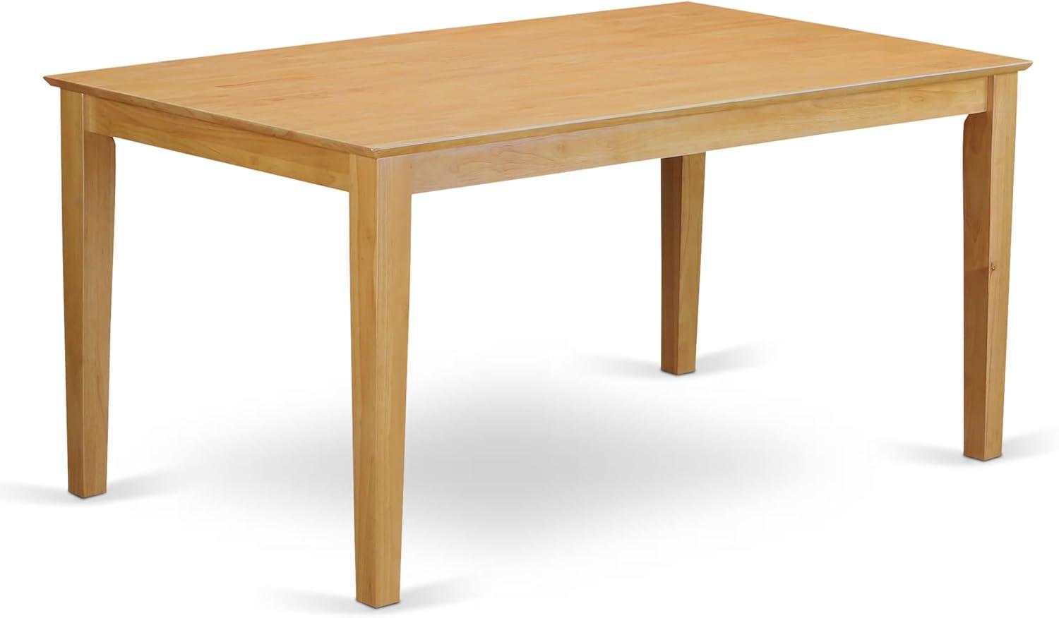 East West Furniture, Capri Rectangular Dining Table 36"x60" with Solid Wood Top In Cappuccino Finish