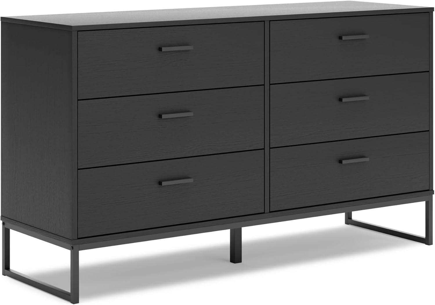 Signature Design by Ashley Socalle 6 Drawer Dresser, Black