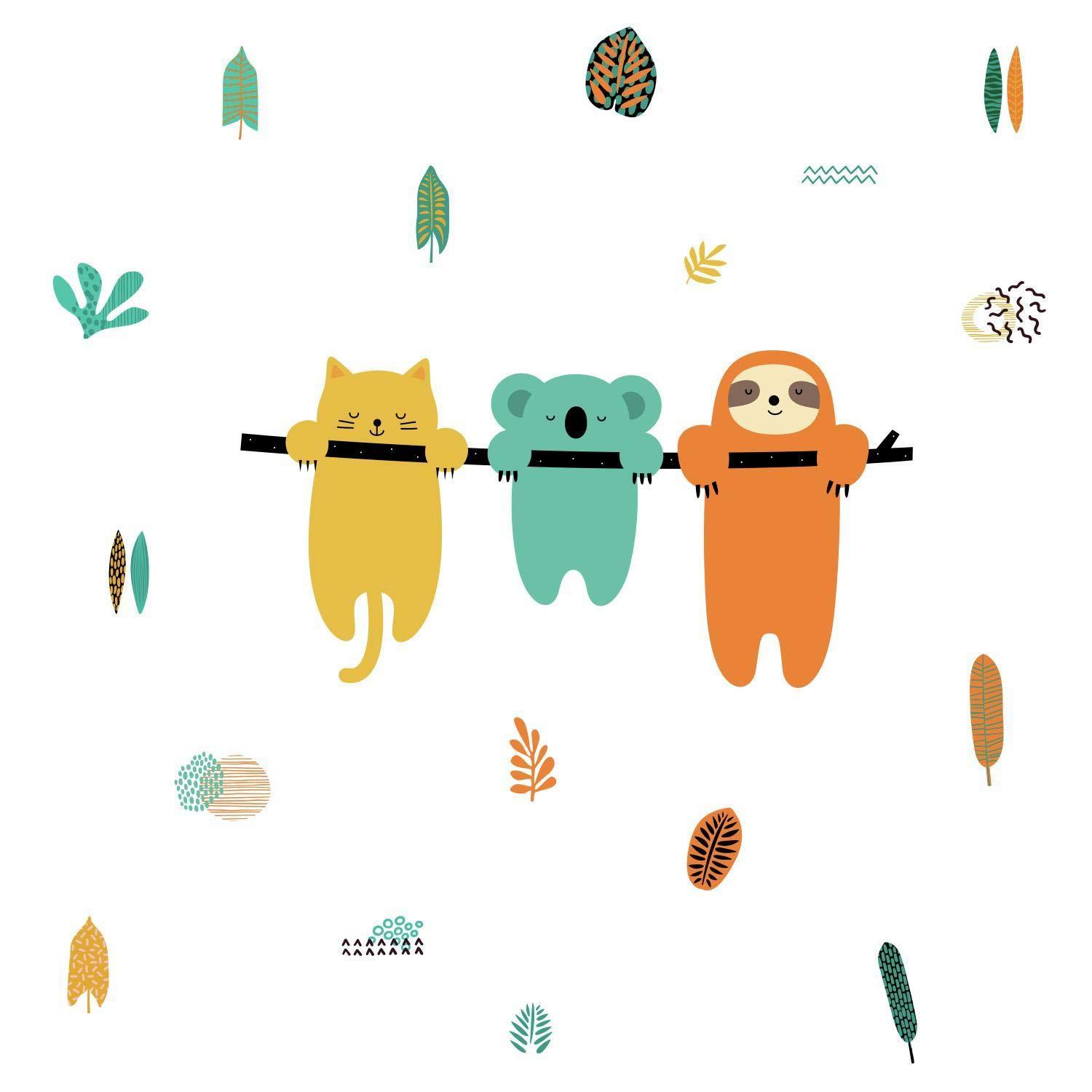 RoomMates Koala and Sloth Peel and Stick Giant Wall Decal