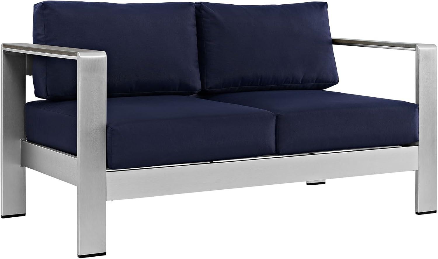 Modway Shore Aluminum Outdoor Patio Loveseat