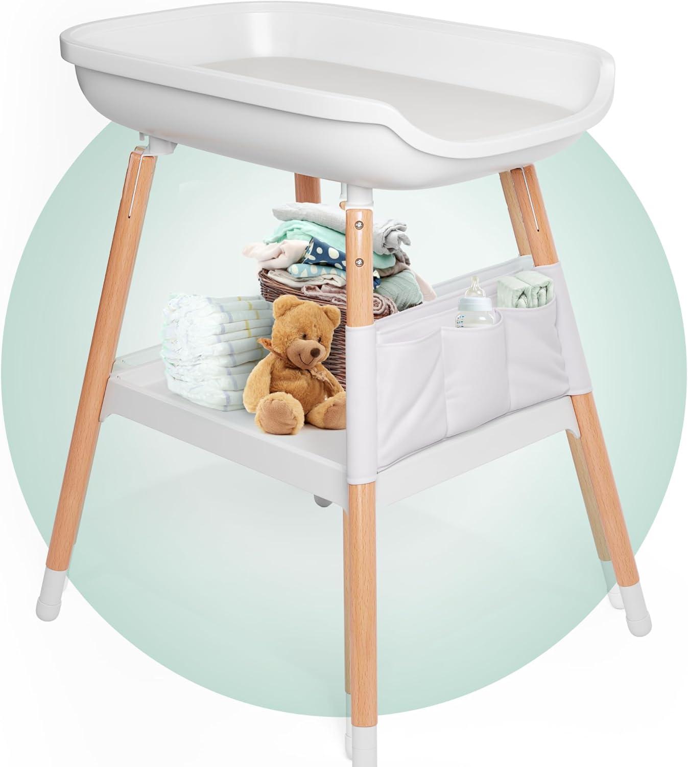 Children of Design Deluxe Diaper Changing Table with Pad & Storage Shelf