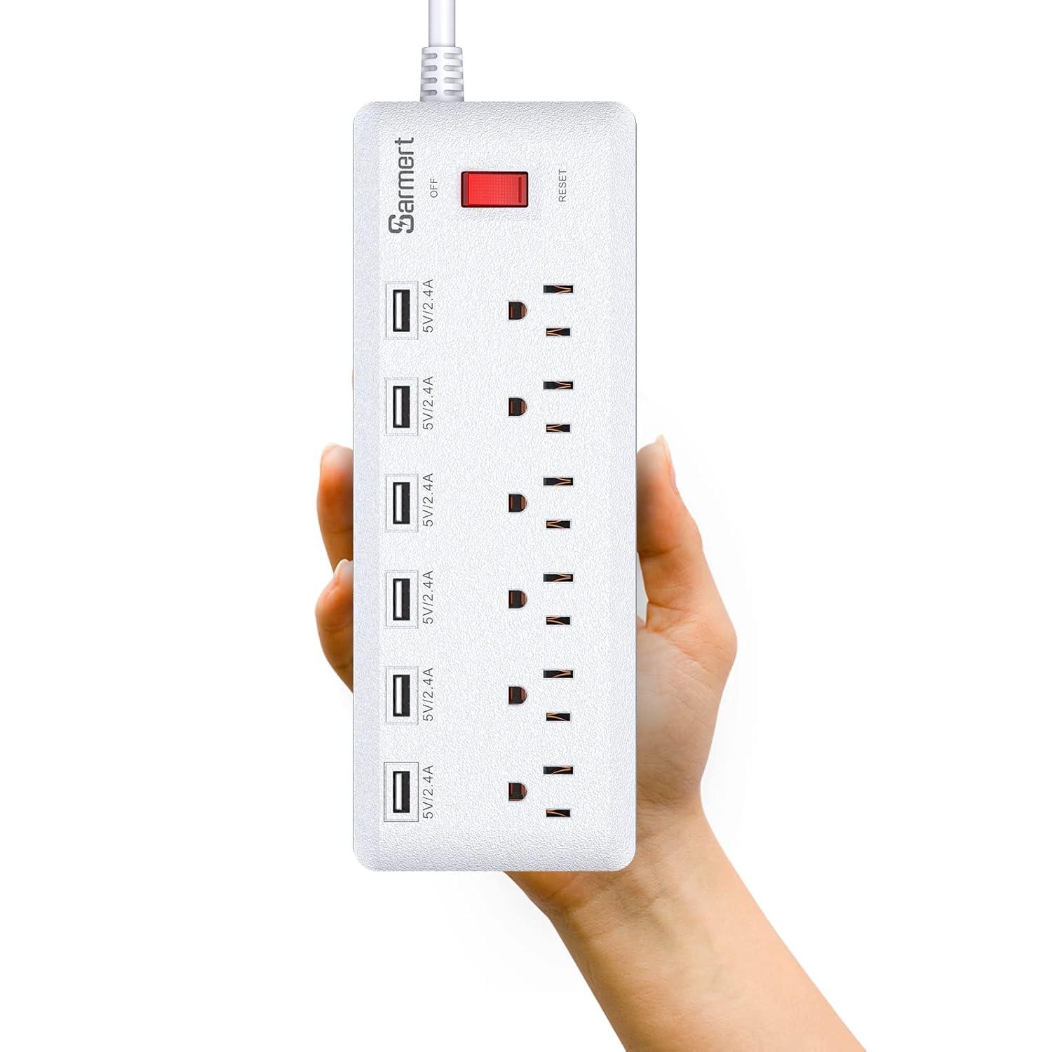 Tripp Lite TLP664USBB Protect It! 6-Outlet Surge Protector with 4 USB Ports, 6ft Cord