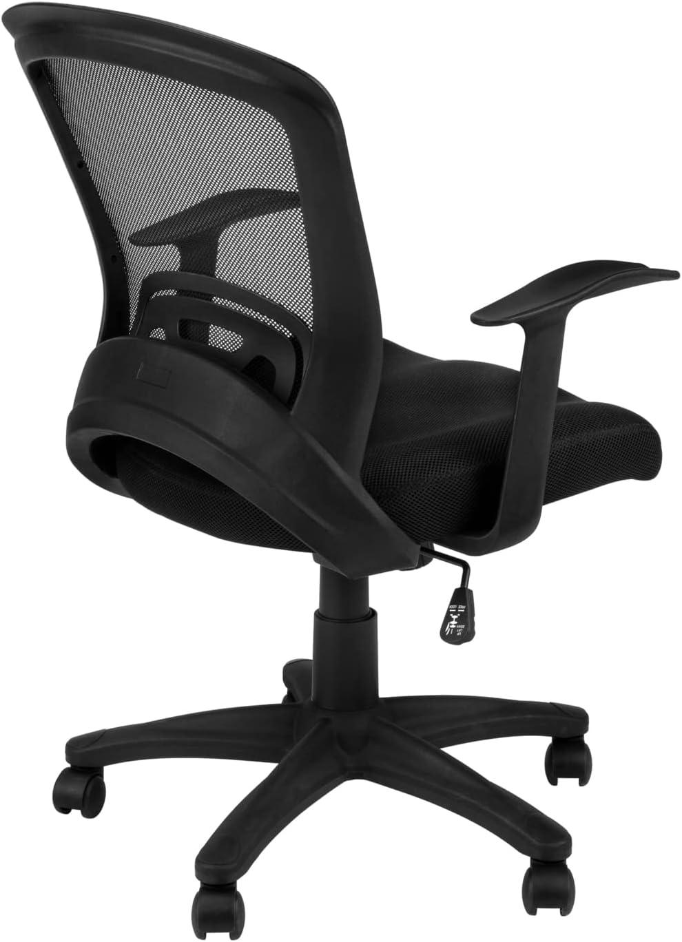 Monarch Specialties Office Chair, Swivel, Ergonomic, Armrests, Computer Desk, Work, Black Mesh