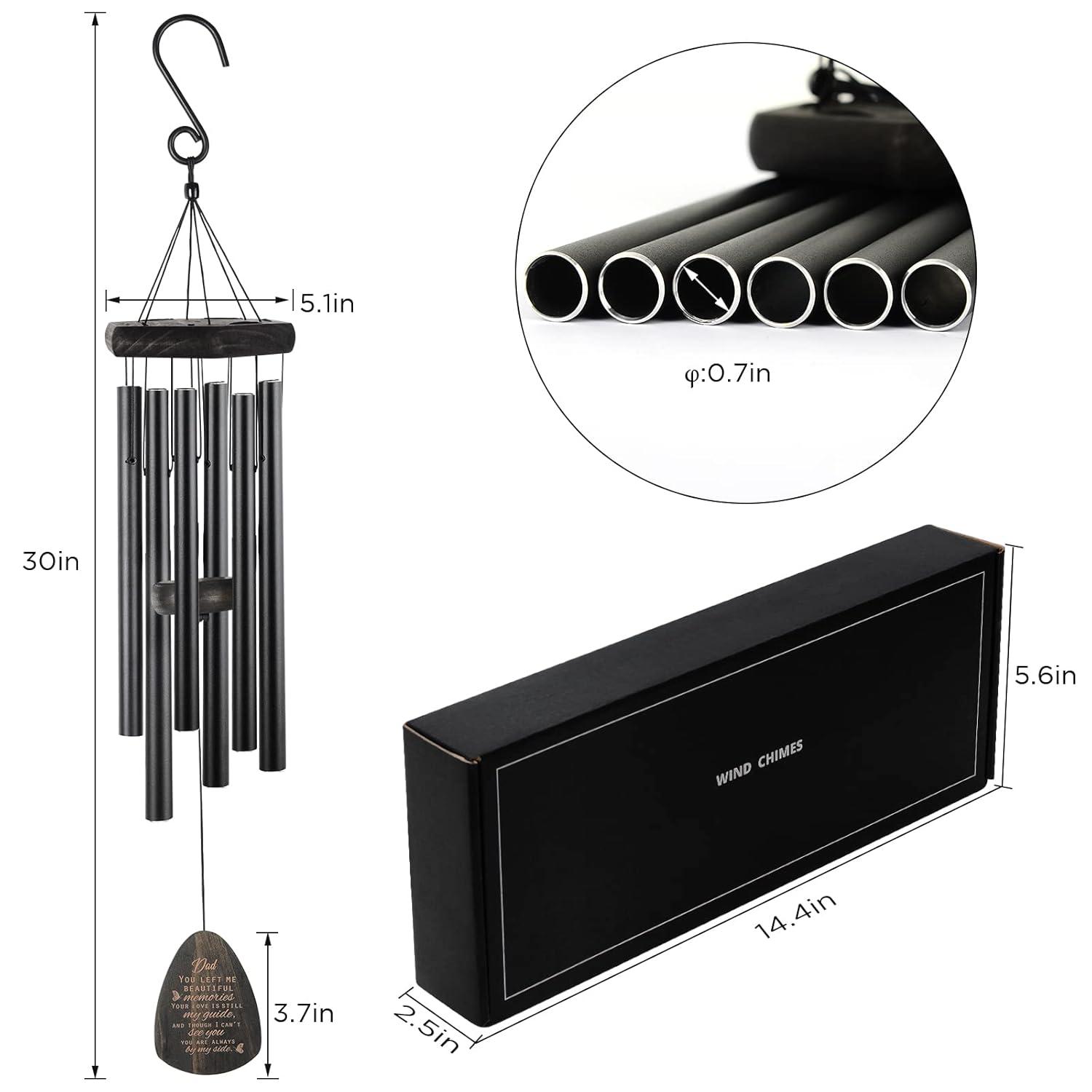 Sympathy Gifts for Loss of Loved One 32" Memorial Wind Chimes for Loss of Loved One Bereavement Condolence Gifts Sympathy Windchimes Memory Wind Chime with Memorial Card