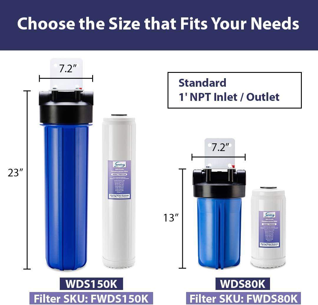 iSpring WDS150K Anti Scale 20" x 4.5" Whole House Water Filter with Patented Scale Inhibitor