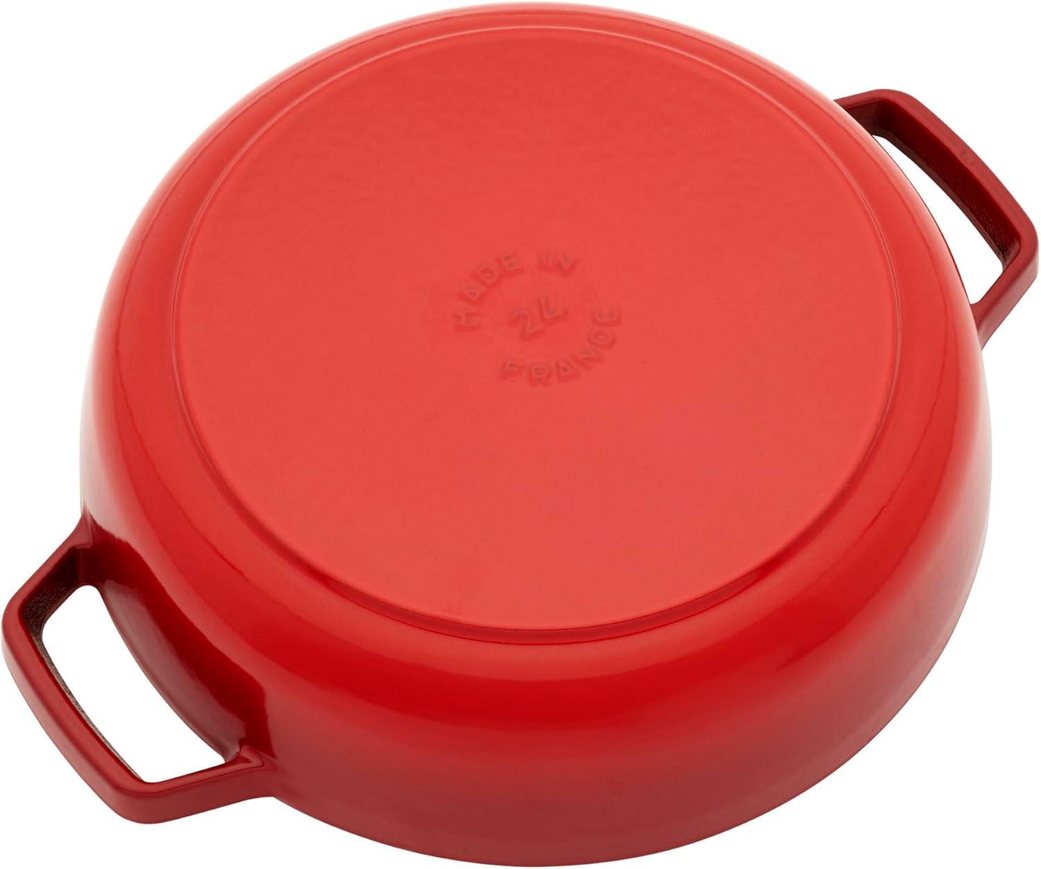 Staub ® 2.5-Qt. Cherry Cast Iron Saute Pan with Dragon Lid