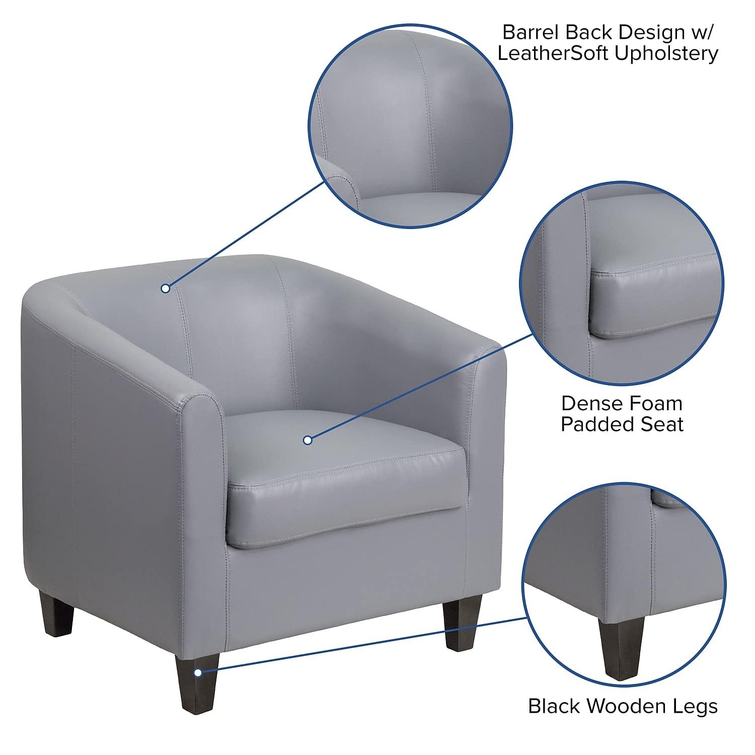 Flash Furniture Katie LeatherSoft Lounge Chair with Sloping Arms