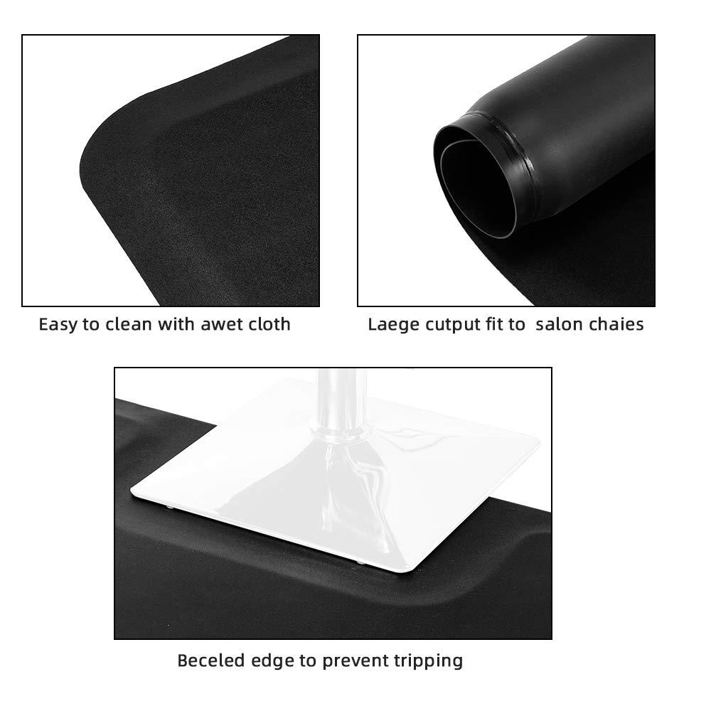 Goujxcy 3′x4.5′x1/2" Thick Anti Fatigue Salon Chair Mat for Hair Stylist, Comfort Beauty Salon Floor Mats Hair Salon Chair Mat for Barbershop Beauty Styling Chair (Semi Circle 1)
