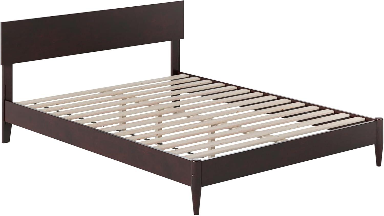 AFI Aria Queen Modern Solid Wood Low Profile Platform Bed, Espresso