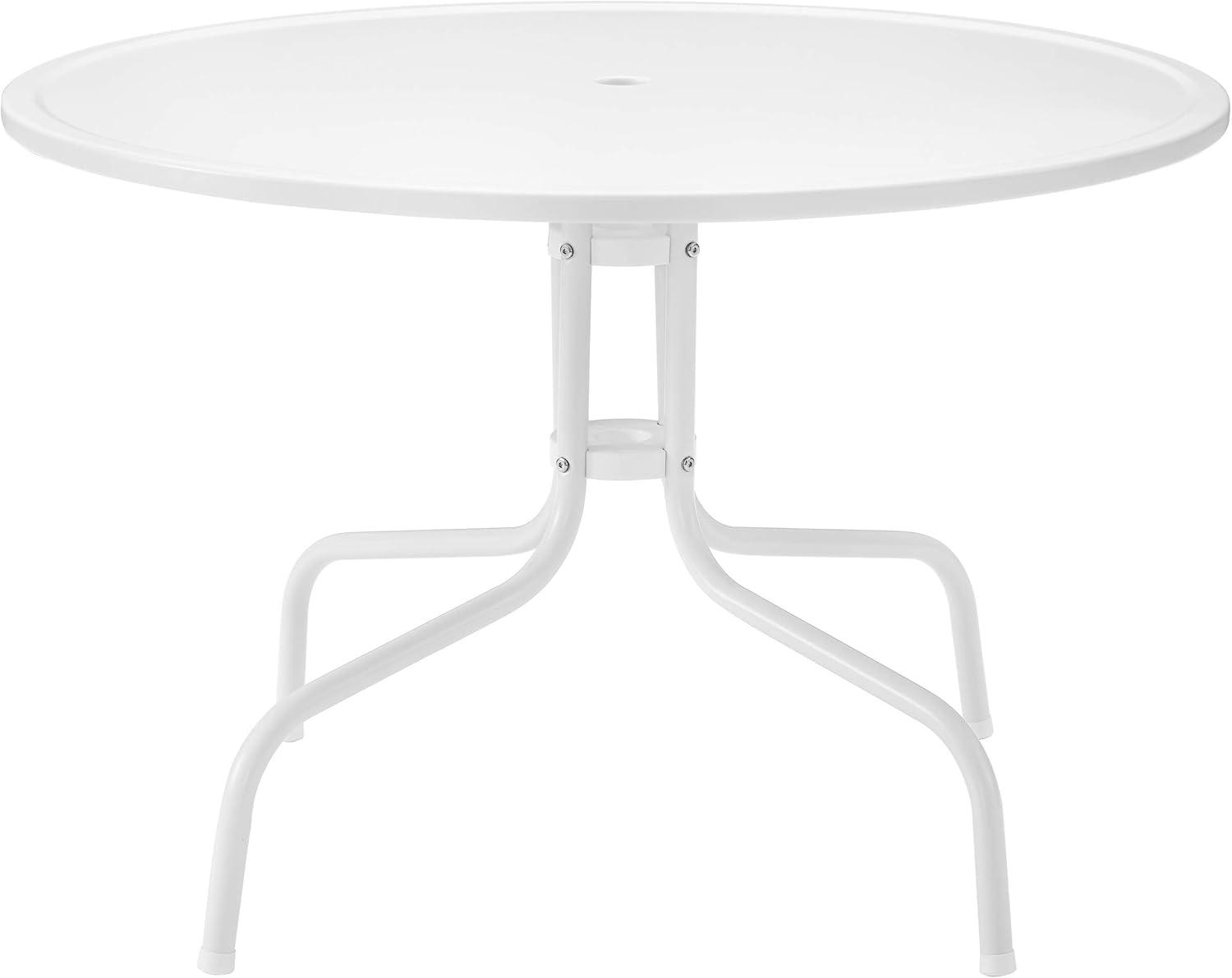 Burley Round 4 - Person 39" Long Powder Coated Steel Dining Set
