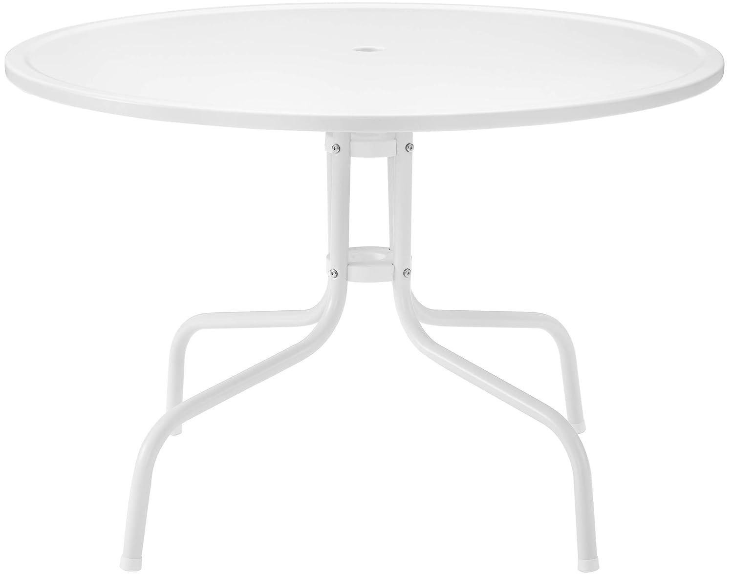 Burley Round 4 - Person 39" Long Powder Coated Steel Dining Set