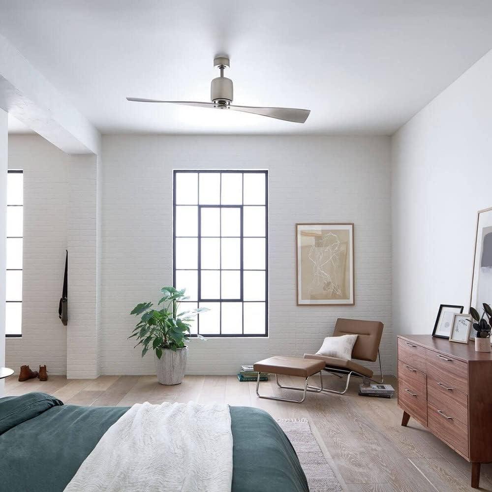 Ceiling Fan with Contemporary Inspirations 16 inches Tall By 60 inches Wide-Polished Nickel Finish Bailey Street Home 147-Bel-1044607