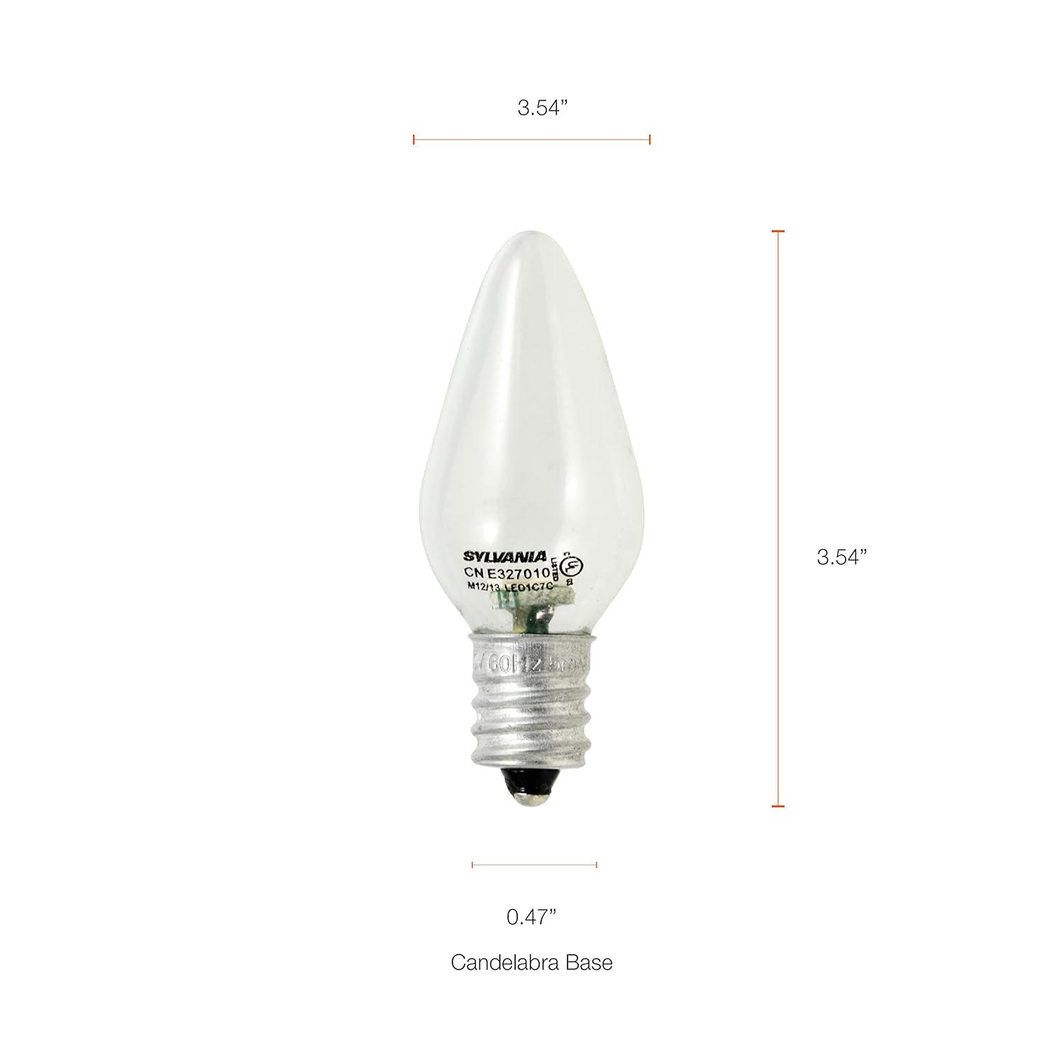Sylvania C7 LED Night Light Bulbs, 1W, Daylight, 2-count