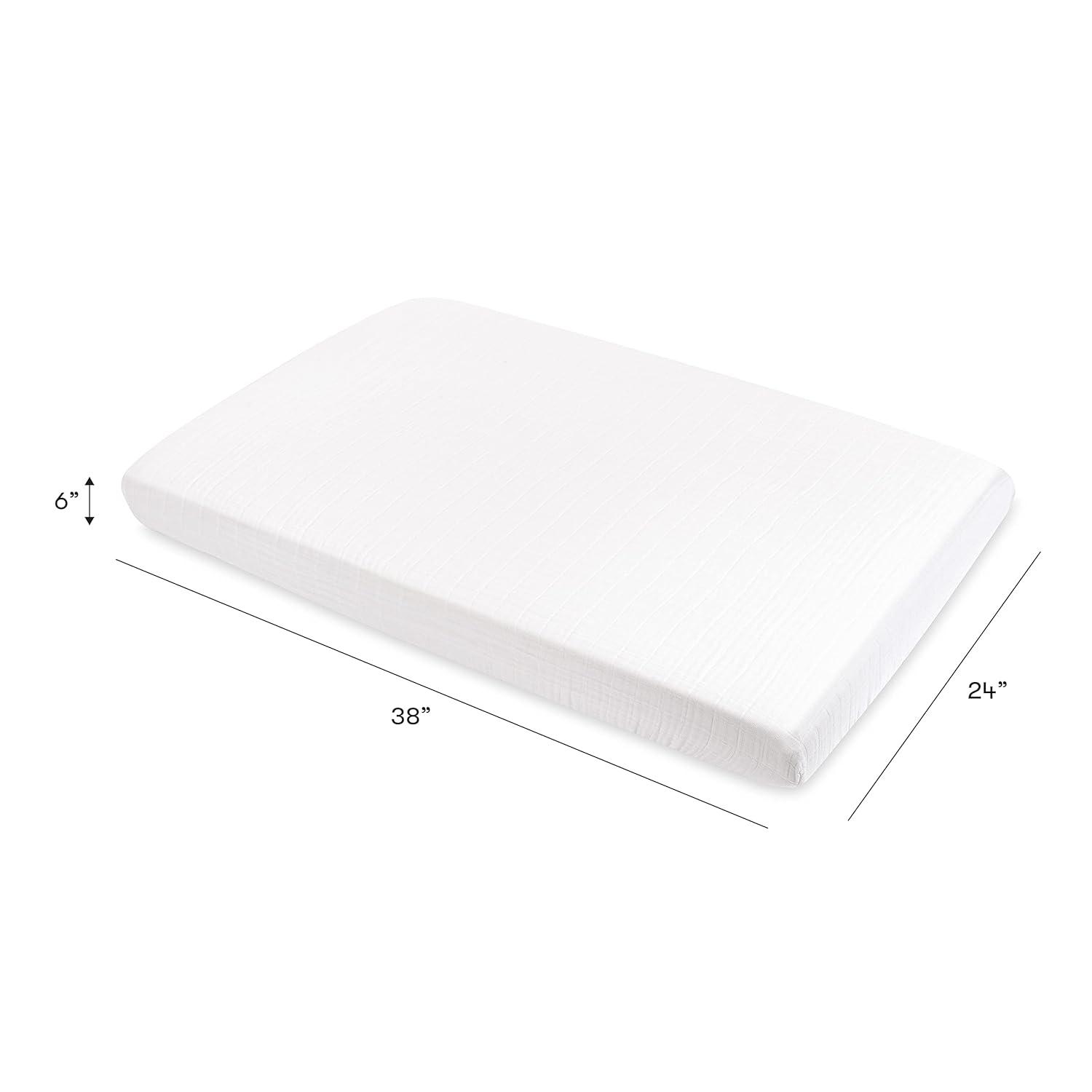 Plain White Muslin Mini Fitted Sheet