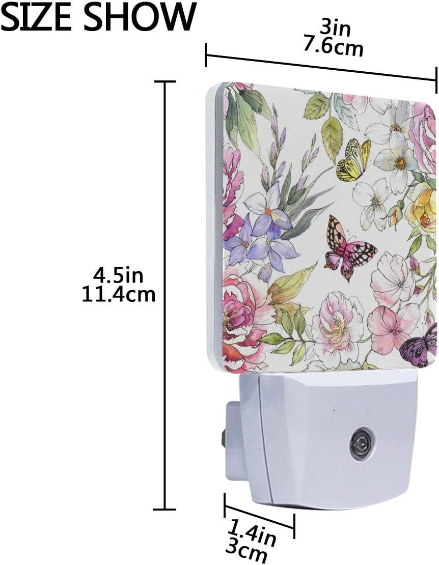 Colorful Butterfly LED Night Light with Auto Sensor for Kids