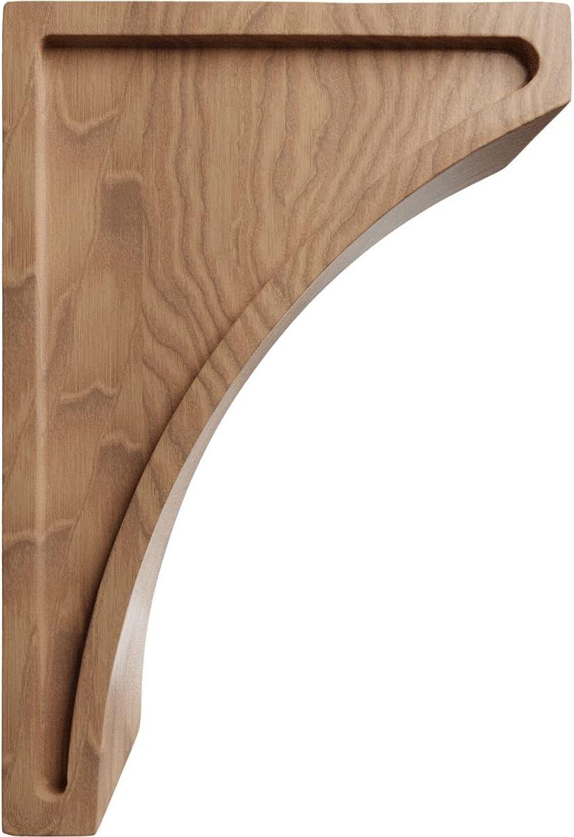 Ekena Millwork 3-in x 5.5-in x 8-in Unfinished Mahogany Wood Paintable/Stainable Corbel