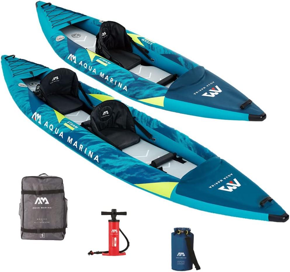 Aqua Marina Steam 13.6" Versatile Whitewater 2 Person Inflatable Kayaks