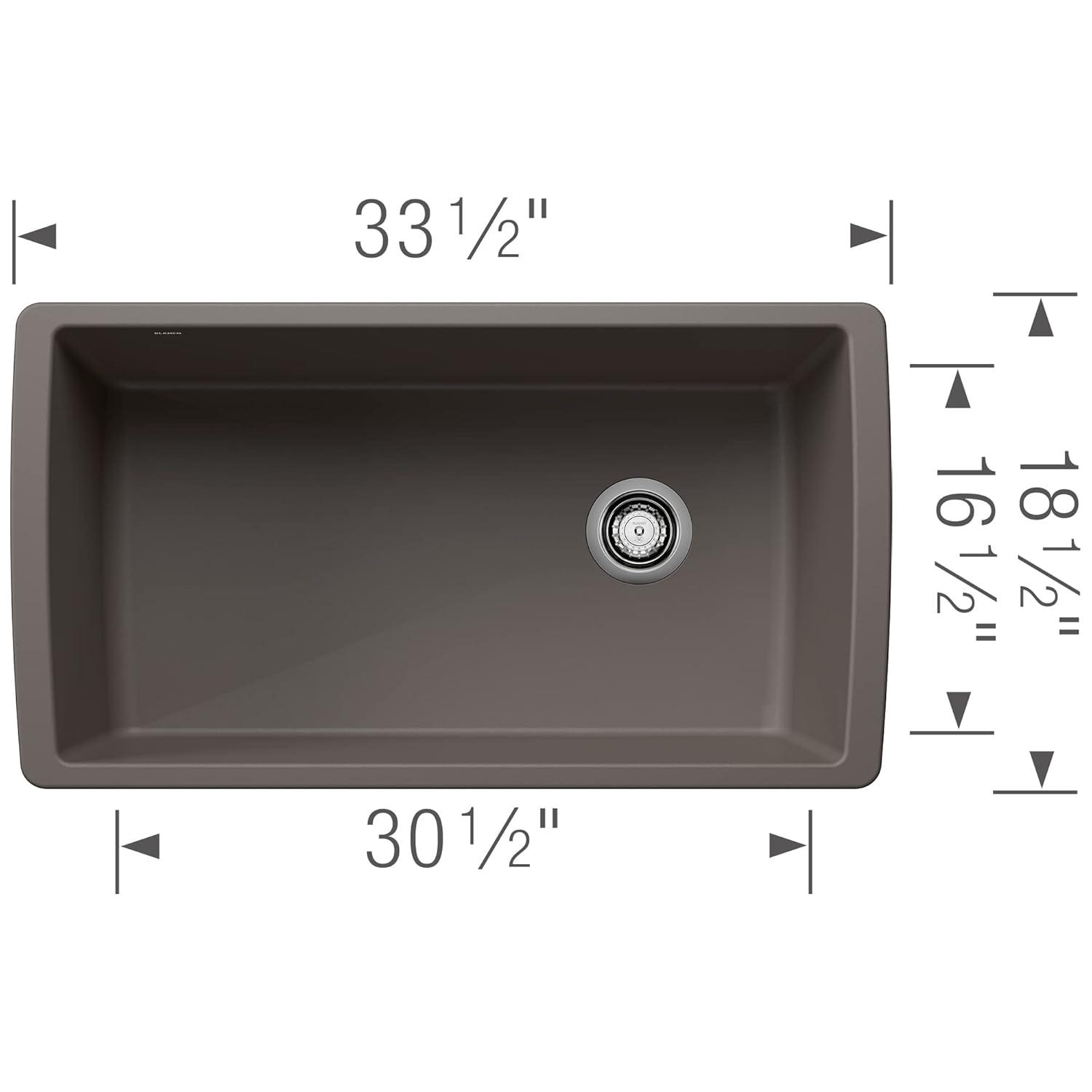Diamond SILGRANIT 33" Super Single Undermount Kitchen Sink