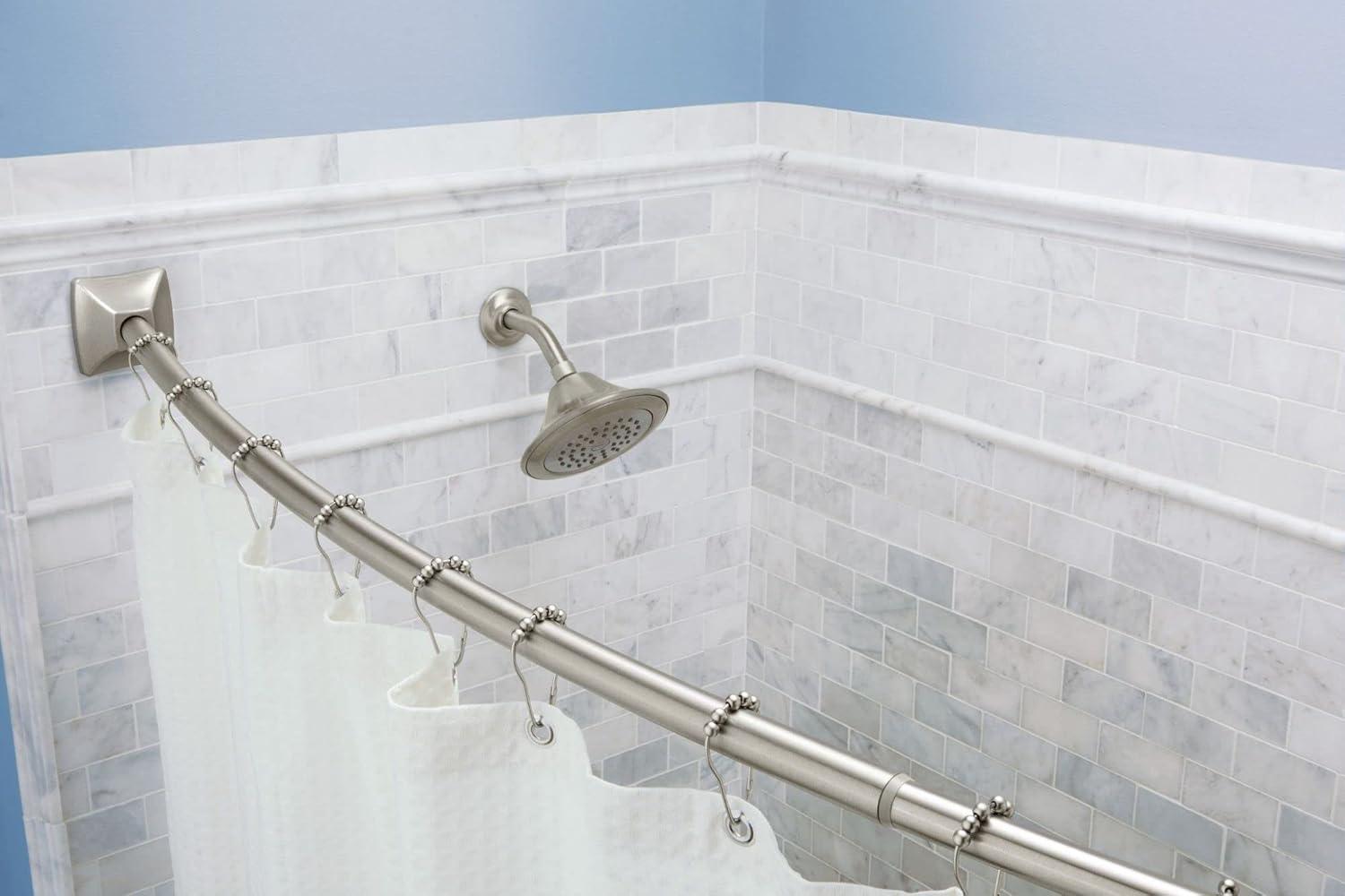 Moen 60-Inch to 72-Inch Permanent Mount Adjustable Curved Shower Rod
