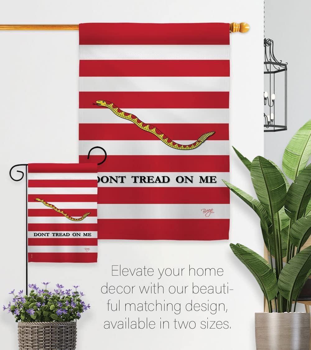 Breeze Decor Double Sided 18.5'' H x 13'' W Burlap Flag Set