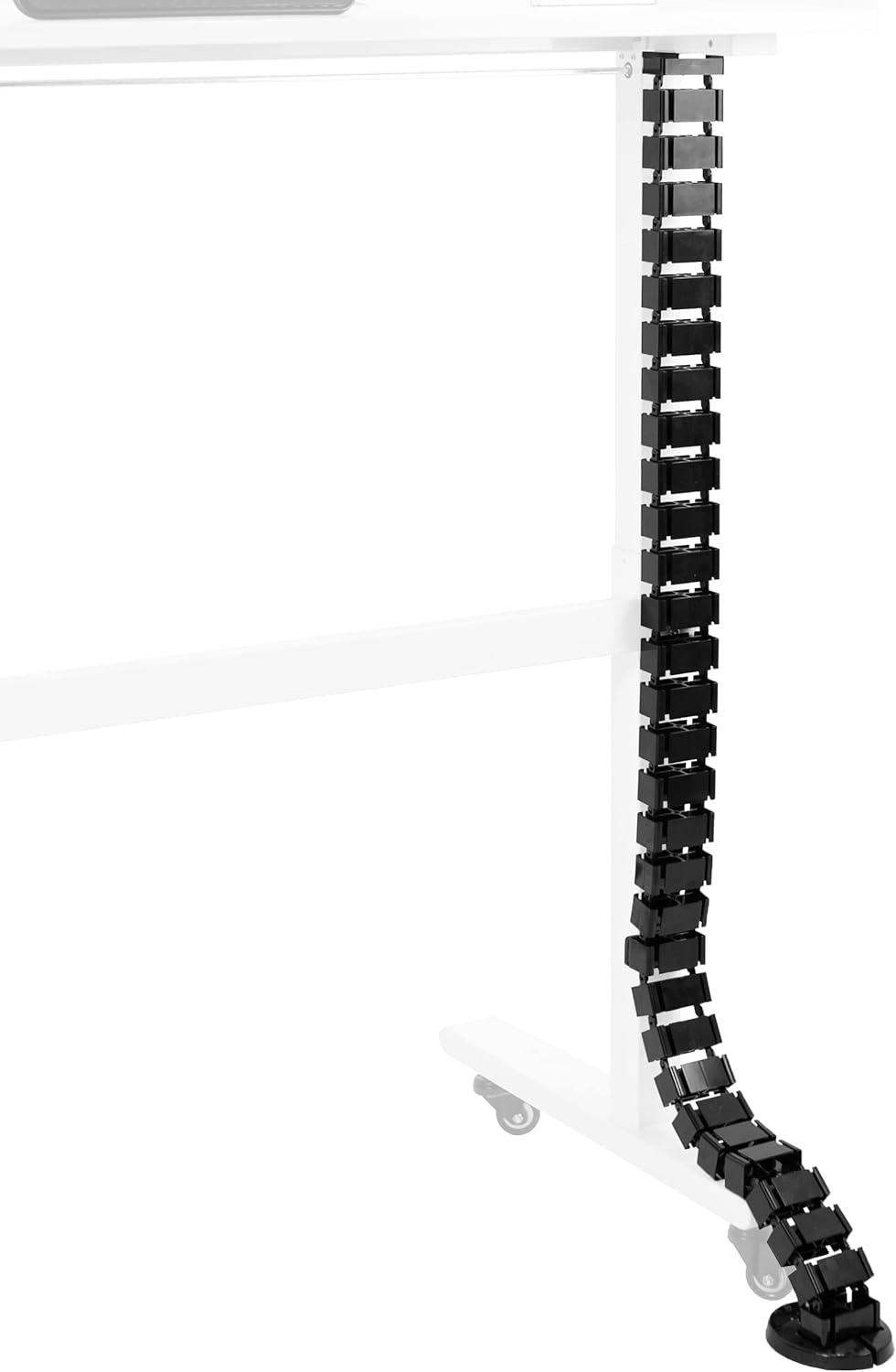 Black Magnetic Vertebrae Cable Management for Adjustable Desks