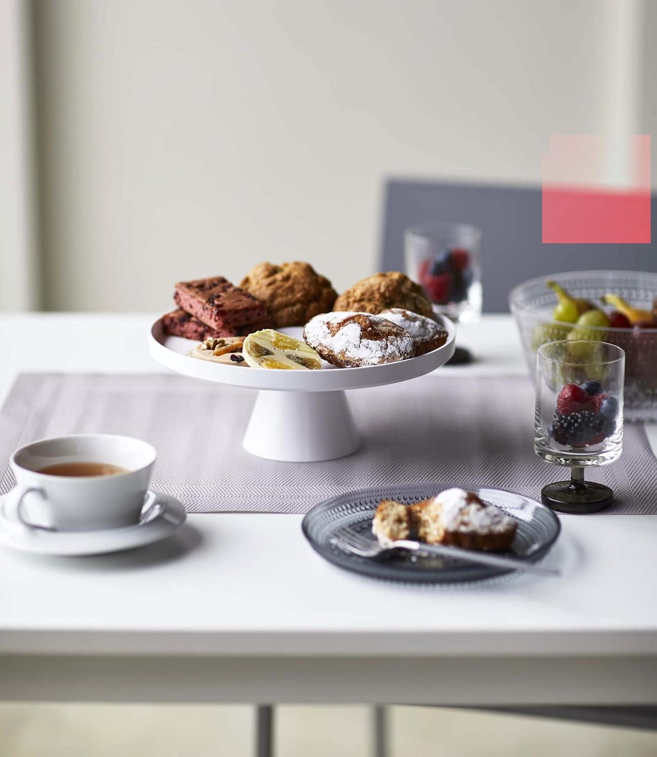 Yamazaki Home Yamazaki Home Plastic 9" Round, Stackable Cake And Dessert Stand, Plastic, Stackable