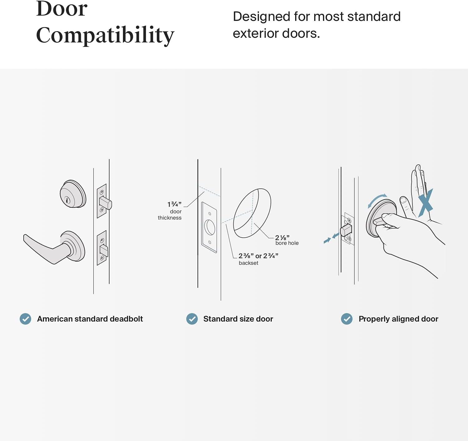 Level Lock Smart Lock, Keyless Entry, Smartphone Access, Bluetooth Enabled, Works with Apple HomeKit - Matte Black