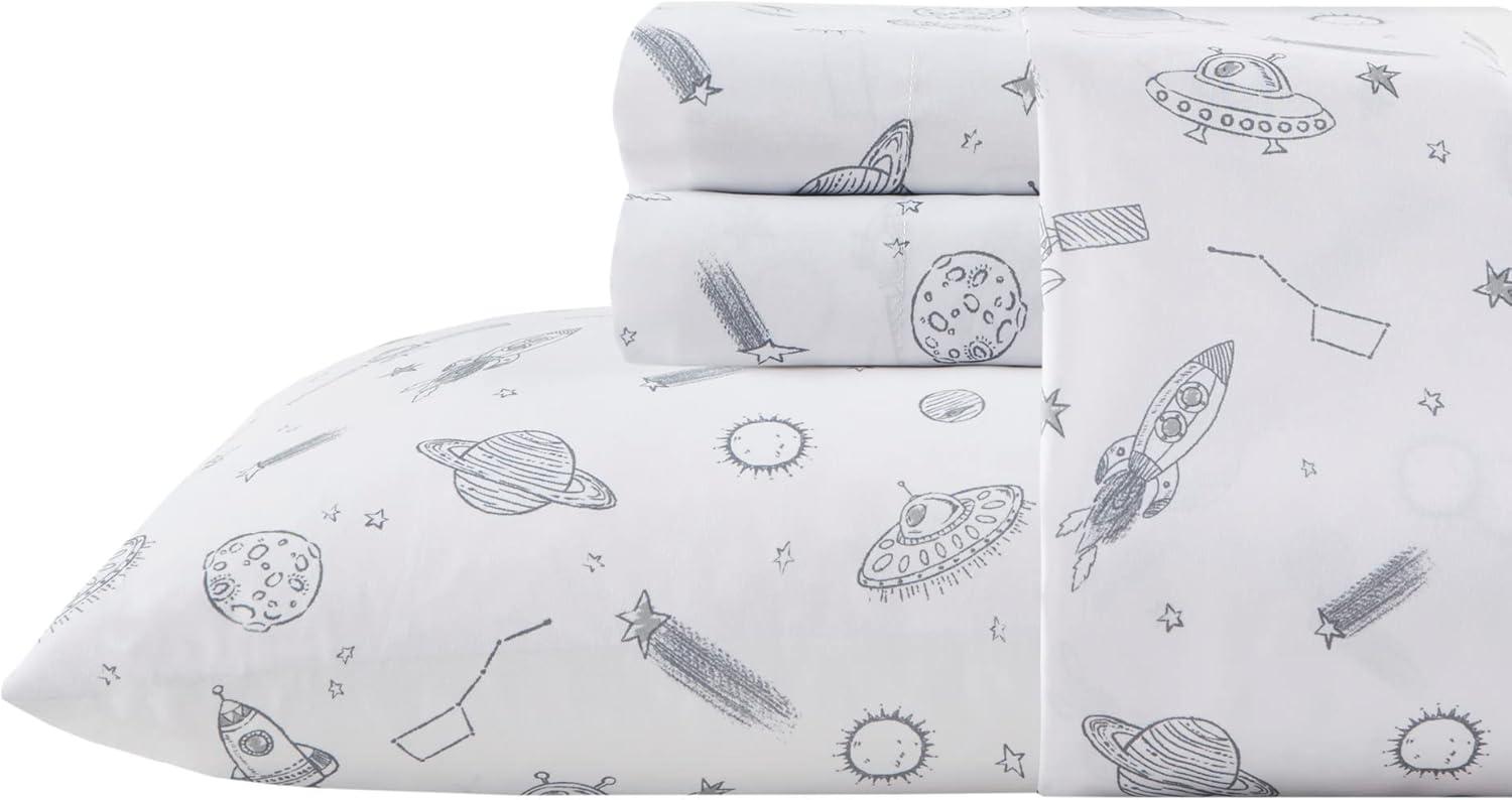 Whales Printed Microfiber Sheet Set