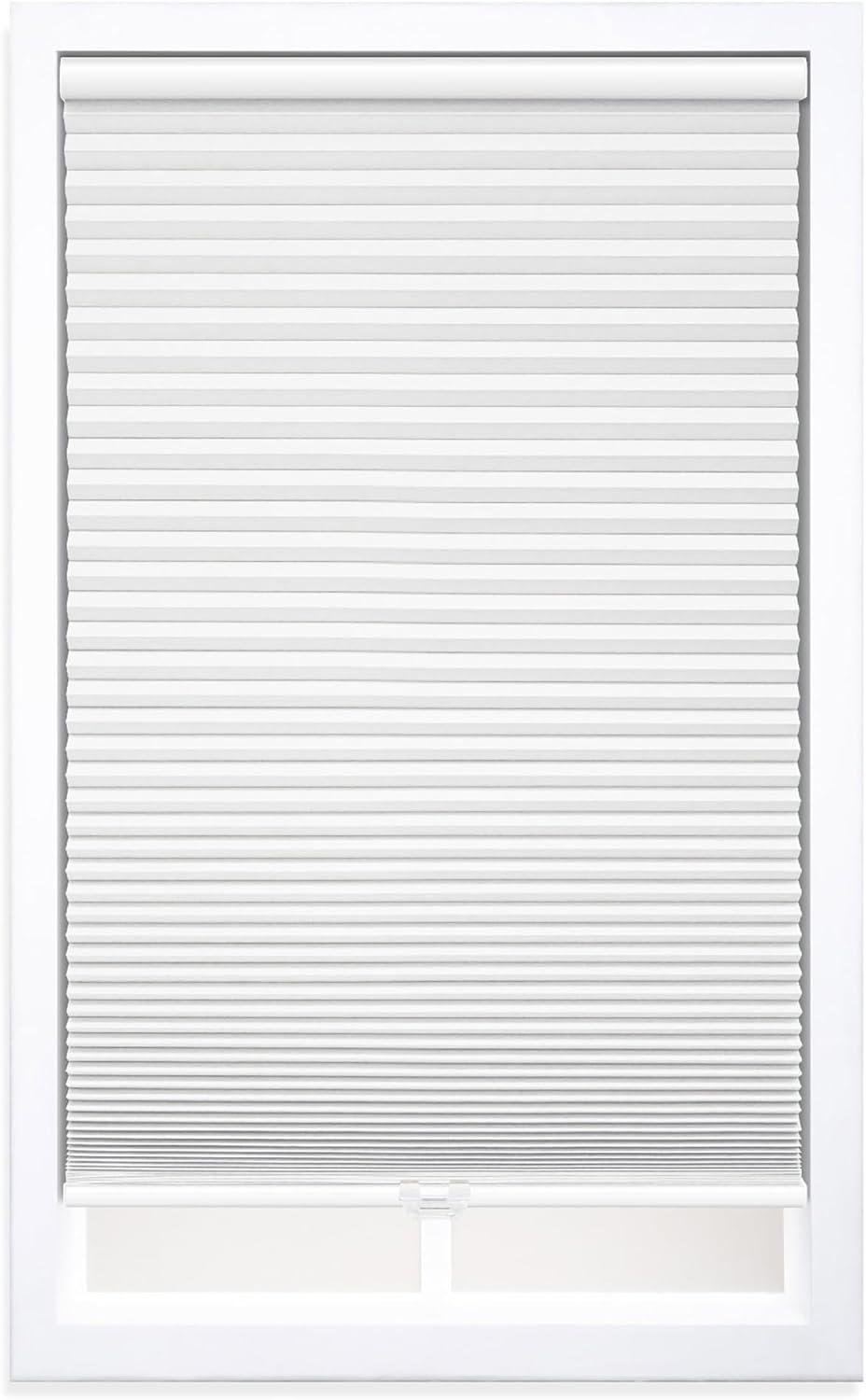 White Cordless Blackout Polyester Cellular Shades - 22.5 in. W x 72 in. L