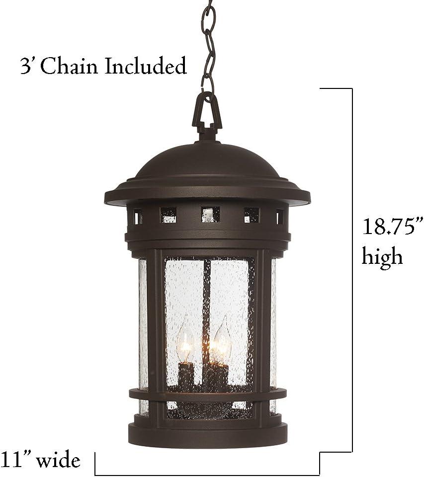 Seedy Glass Globe 11" Bronze Outdoor Lantern with LED & Incandescent Compatibility