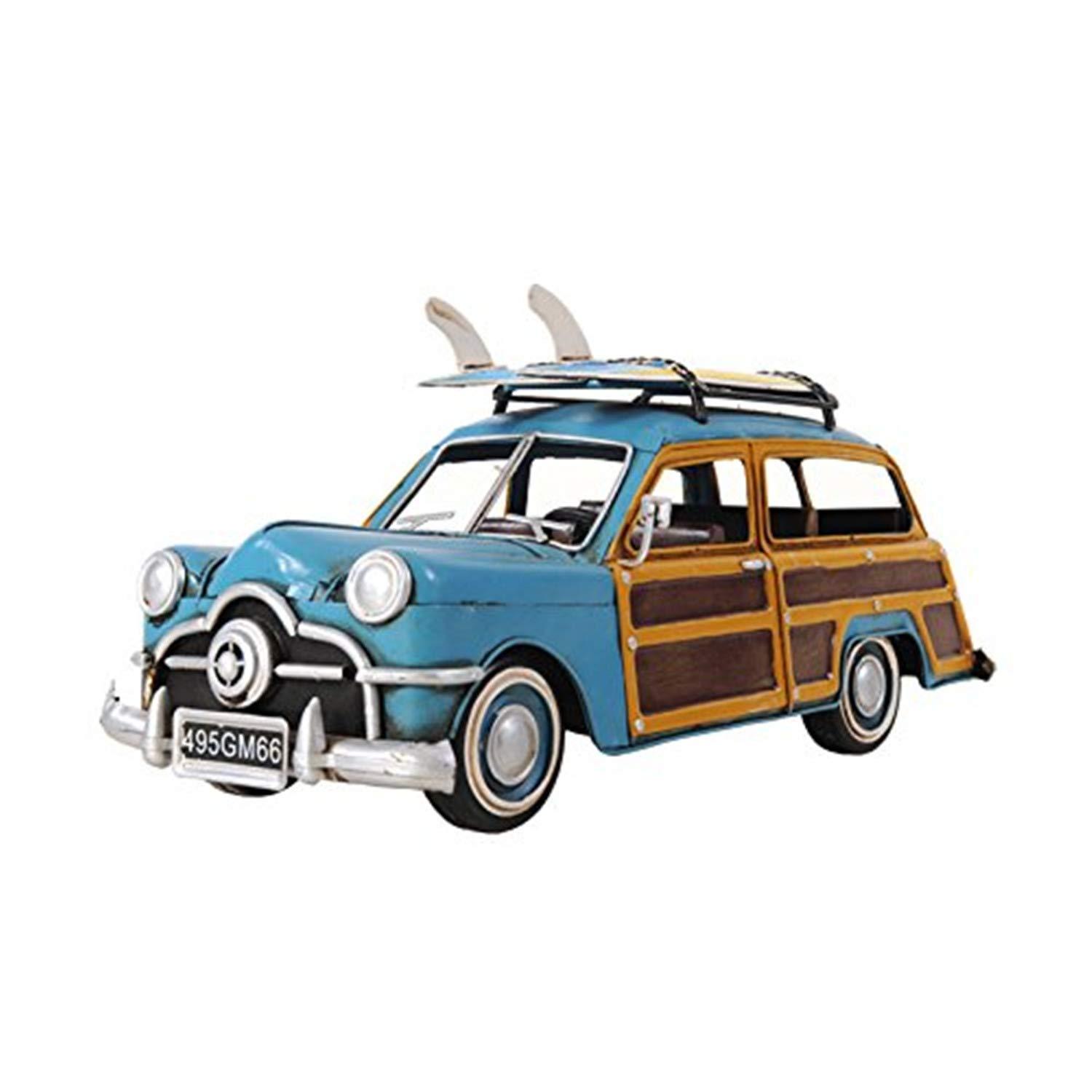1949 Green Ford Wagon Car W/Two Surfboards