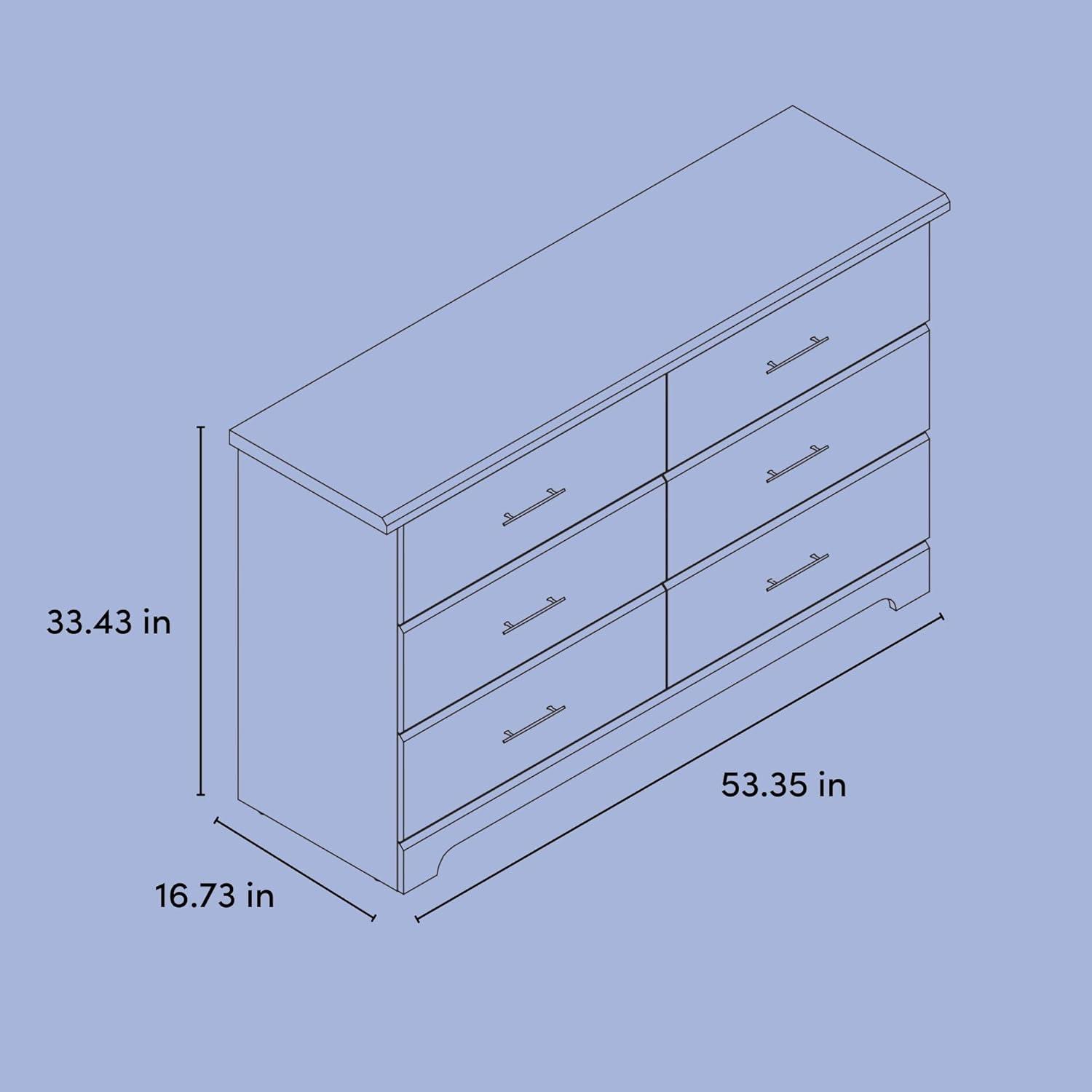 Brookside 6 Drawer Double Dresser