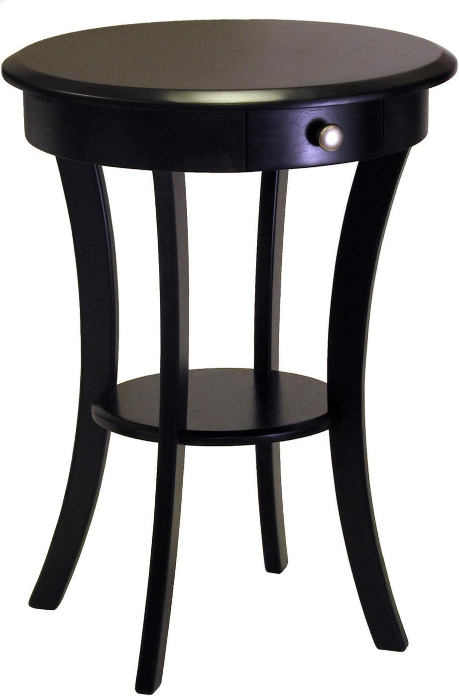 Sasha Round Accent Table - Black - Winsome