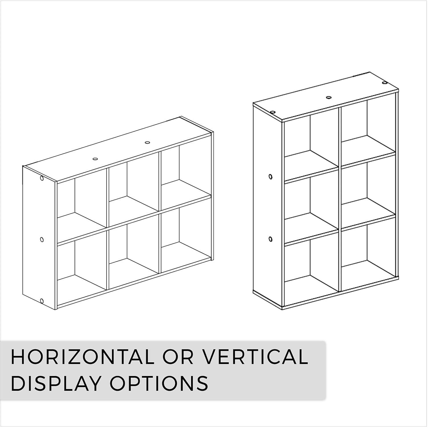 Mini 6-Cube Desktop or Wall Mounted Bookcase