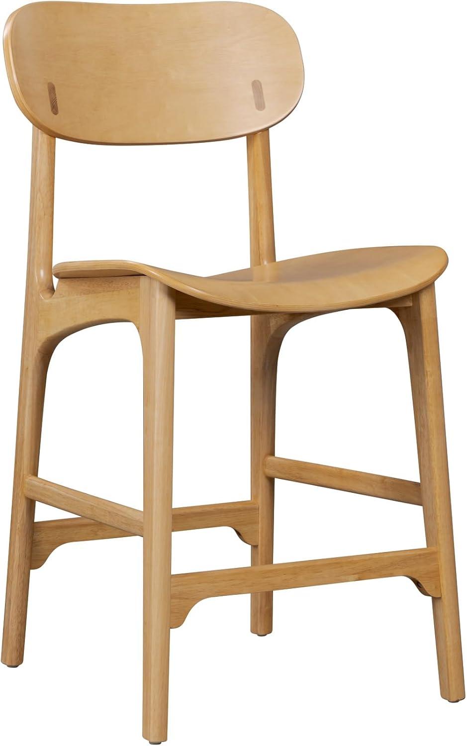 Solvang Natural Wood Counter Height Barstool