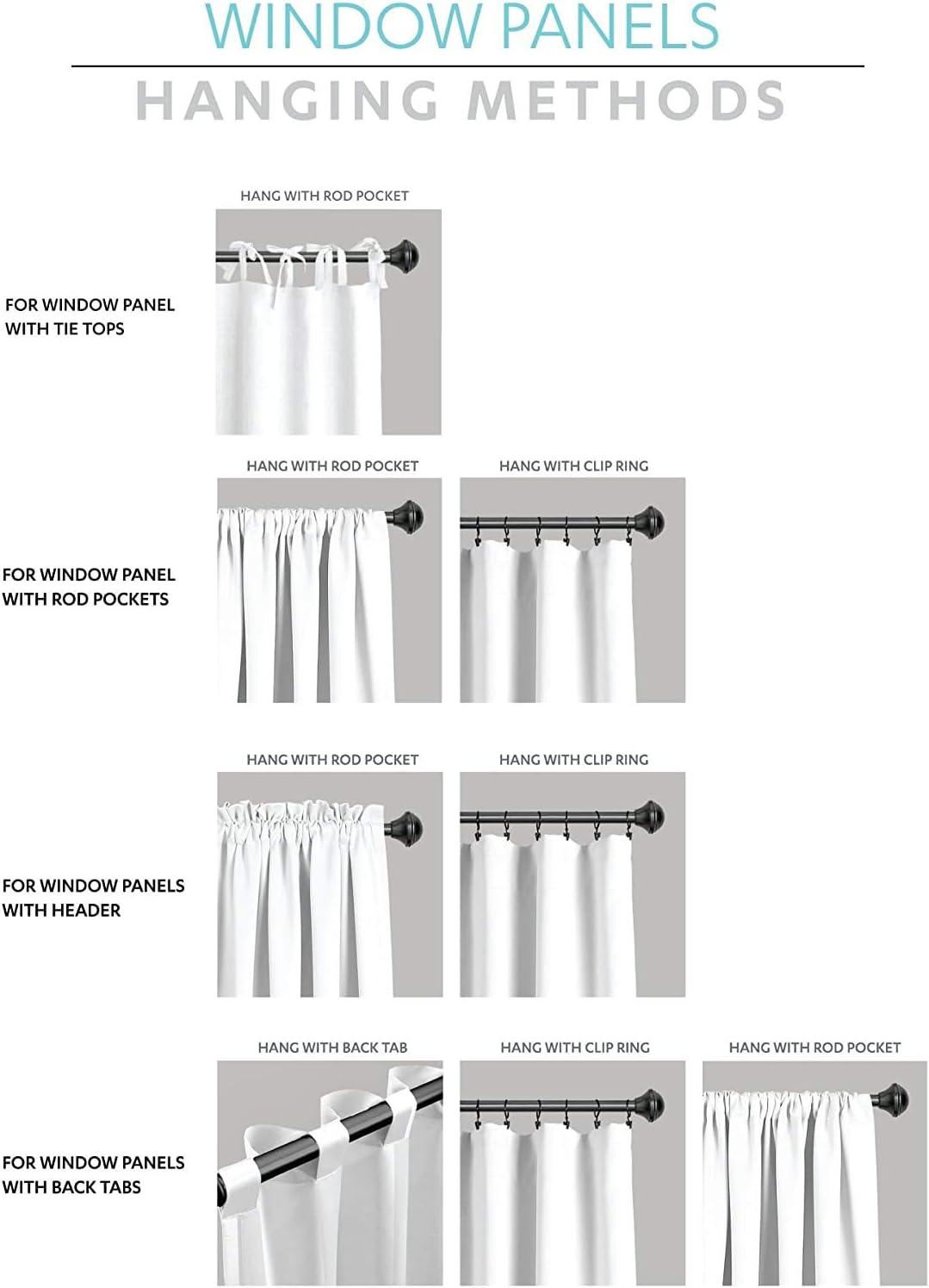 Lush Decor Riley Polyester Semi Sheer Curtain Single Panel