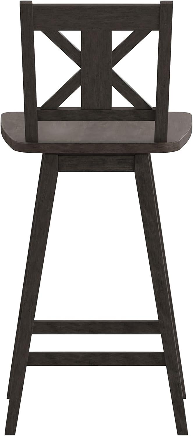 Taylor & Logan Bakersville Modern Farmhouse Wooden Swivel Bar and Counter Stool