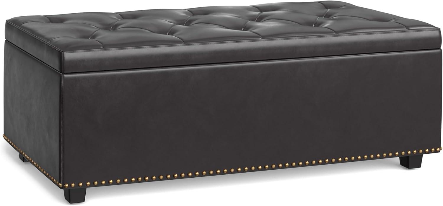 Hamilton Faux Leather Storage Ottoman