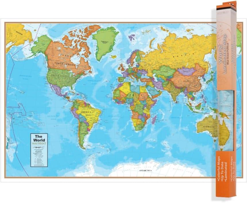 Waypoint Geographic Laminated Wall Maps