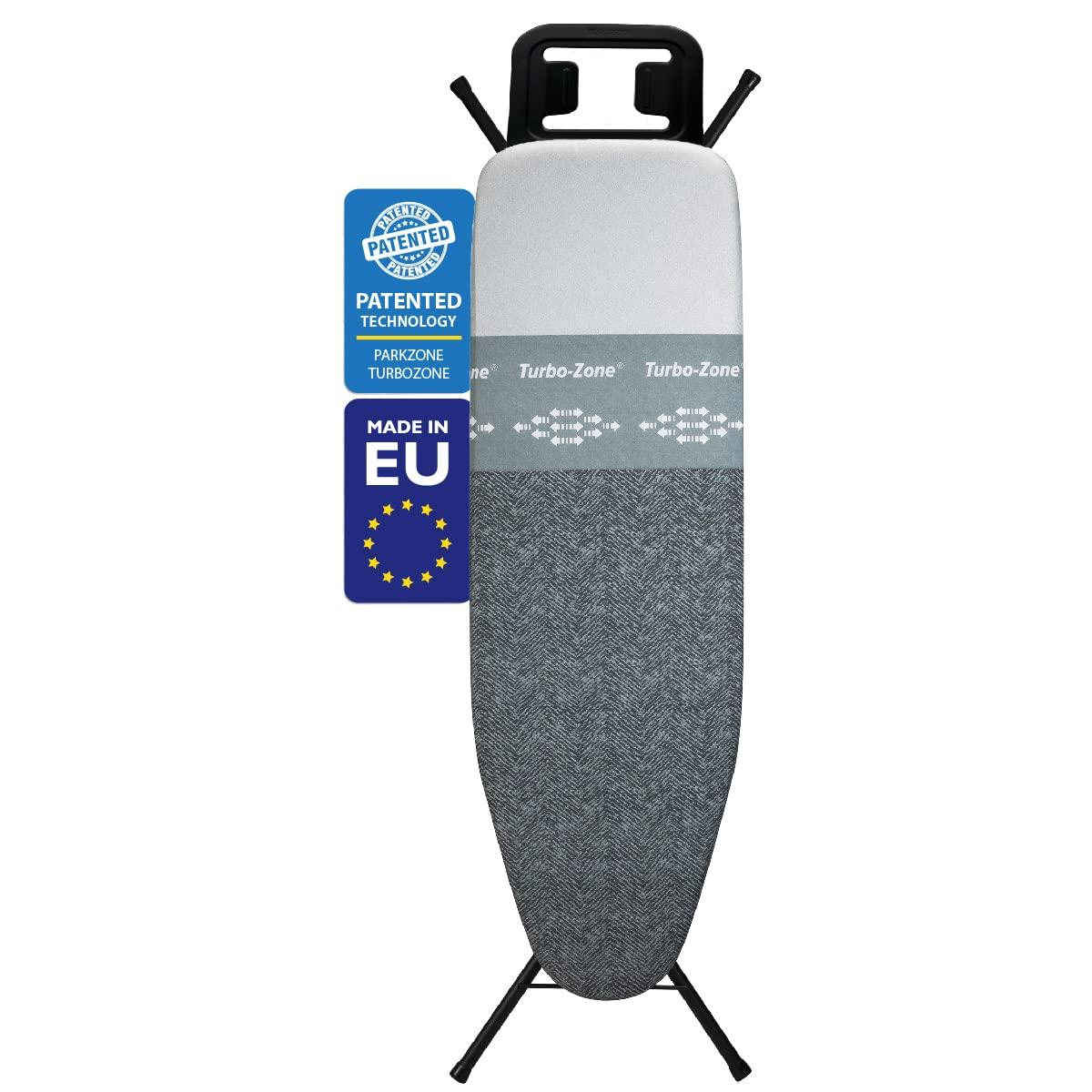 Gray and White Stainless Steel Foldable Ironing Board